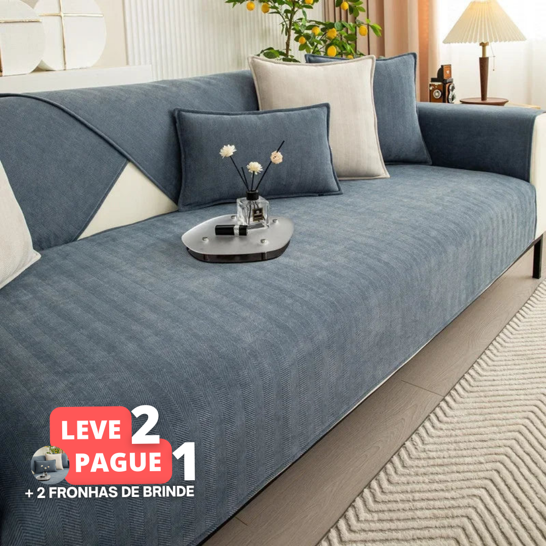 [Leve 2 Pague 1] Protetor  Impermeável para Sofá Máximo Conforto  + BRINDE: 2 Fronhas Premium